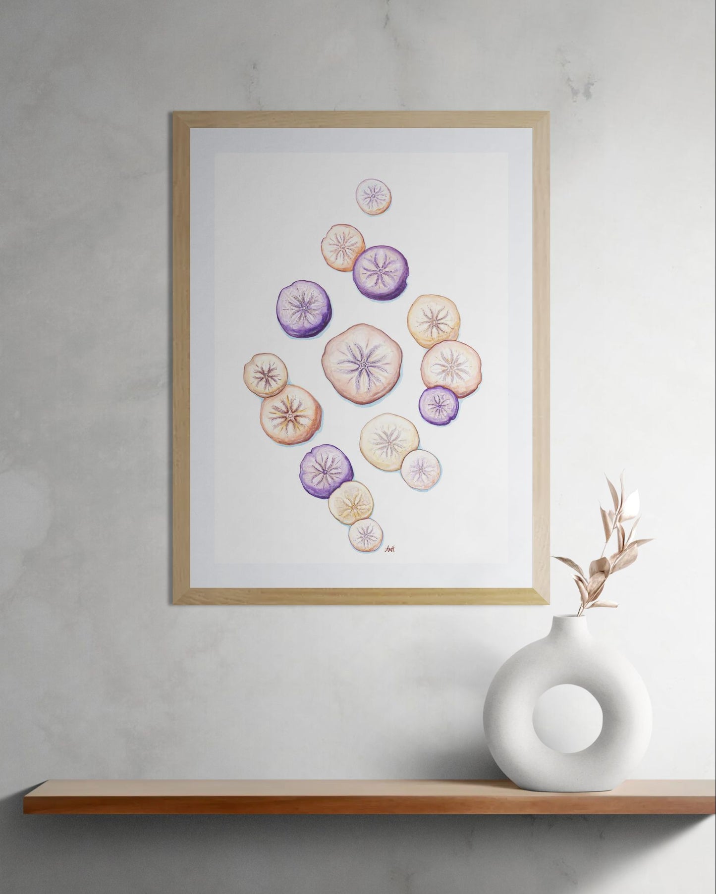 "Sand Cake Coast" Newfoundland Sand Dollar Watercolour Fine Art Print