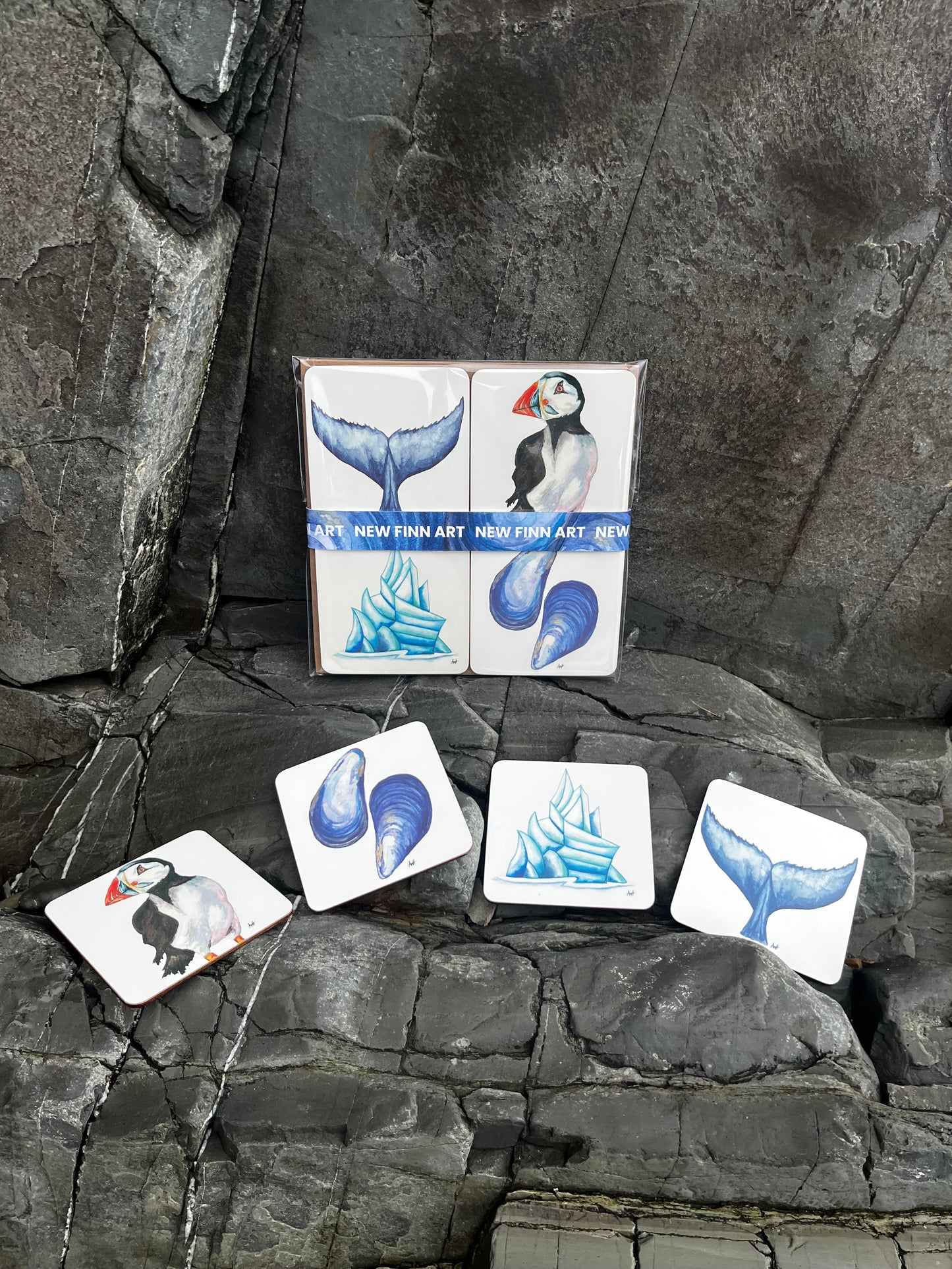 Newfoundland Imagery Coaster Set- Cork Back